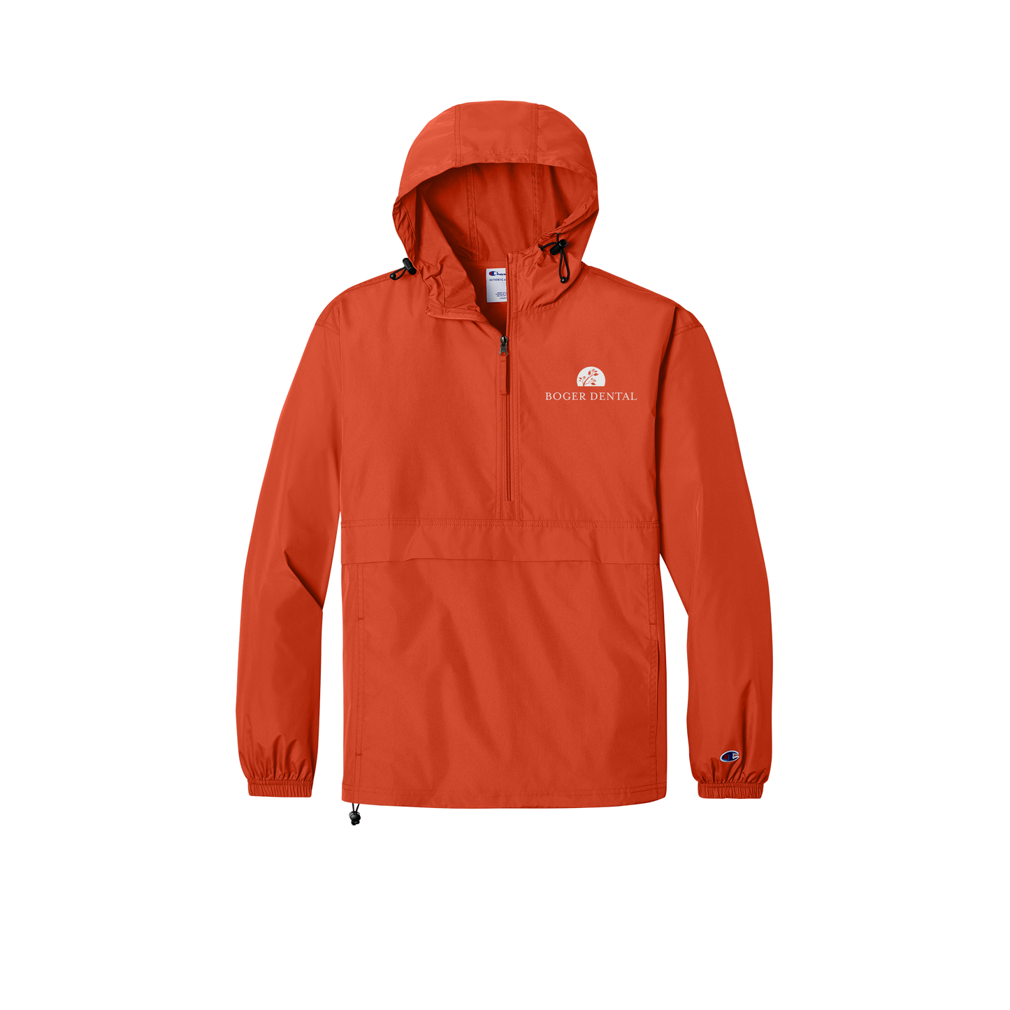 boger-dental-champion-packable-jacket-embroidery-leftchest-CO200-orange-flat-front