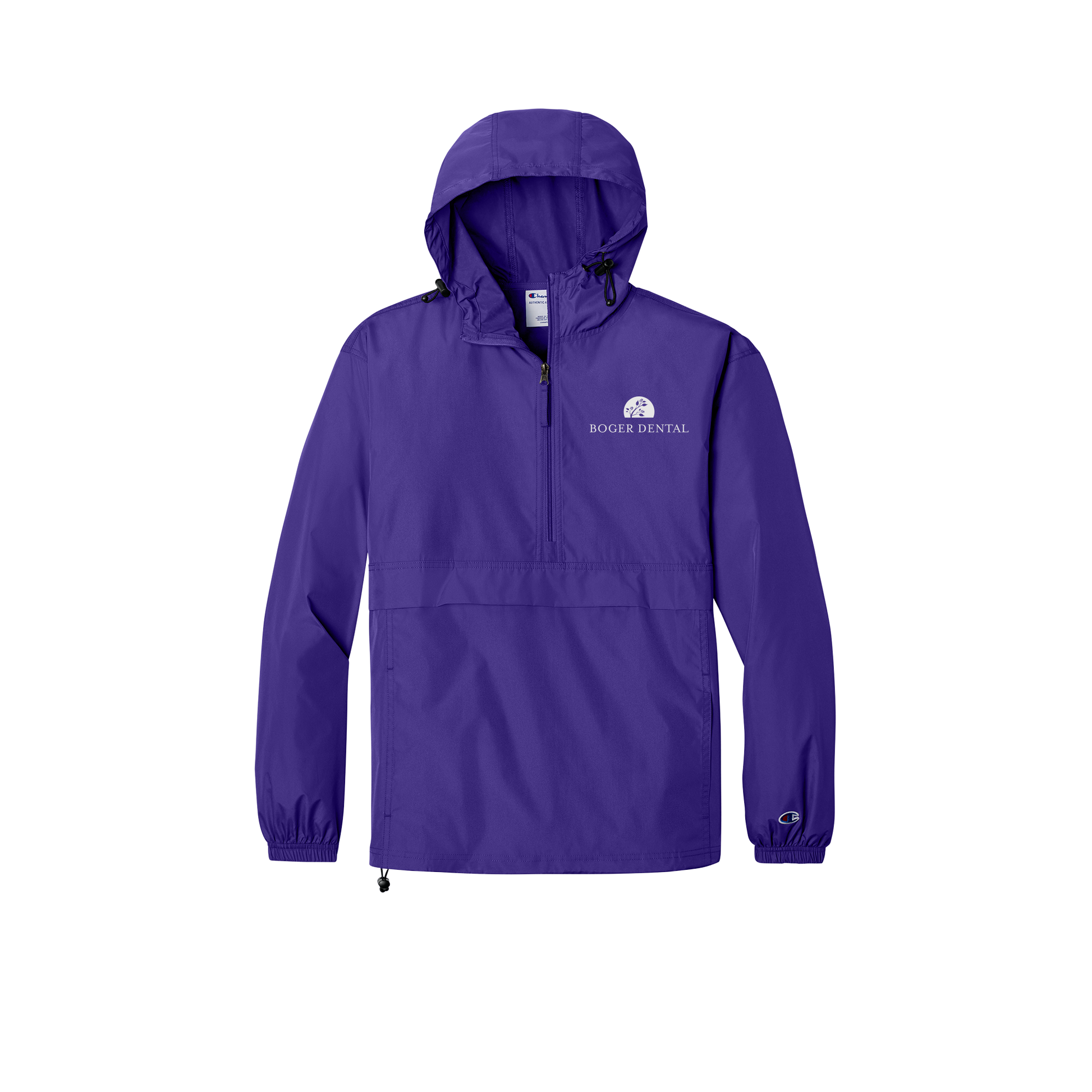 boger-dental-champion-packable-jacket-embroidery-leftchest-CO200-purple-flat-front
