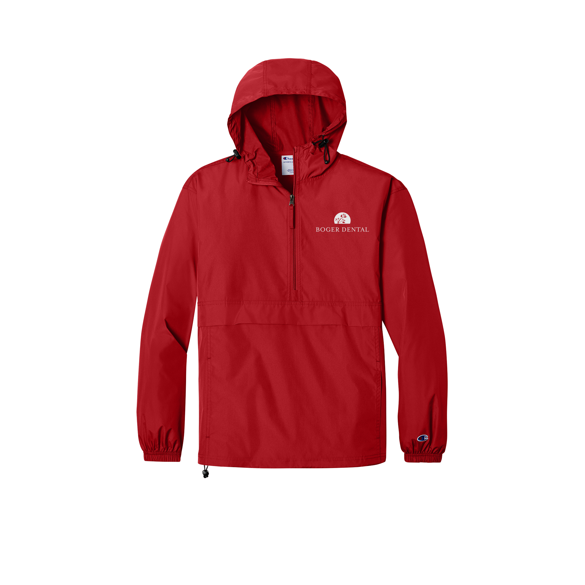 boger-dental-champion-packable-jacket-embroidery-leftchest-CO200-scarlet-flat-front