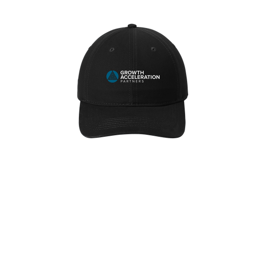 growthaccelerationpartners-low-profile-dad-cap-embroidery-capfront-CP77-black-flat-front