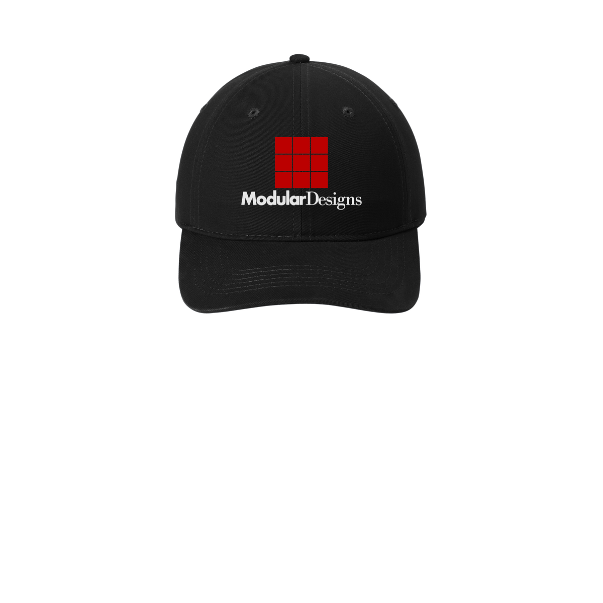 modulardesignsflooring-low-profile-dad-cap-embroidery-capfront-CP77-black-flat-front