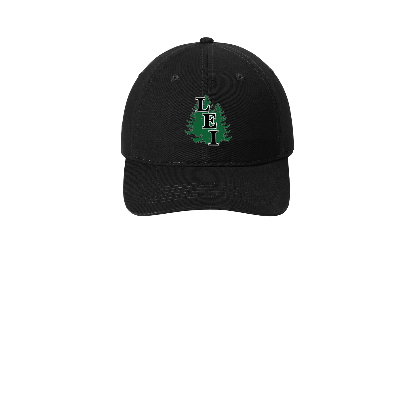 leisite-low-profile-dad-cap-embroidery-capfront-CP77-black-flat-front