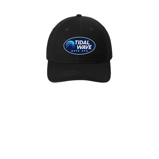 tidalwaveautospa-low-profile-dad-cap-embroidery-capfront-CP77-black-flat-front