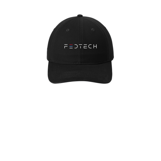 fedtech-low-profile-dad-cap-embroidery-capfront-CP77-black-flat-front
