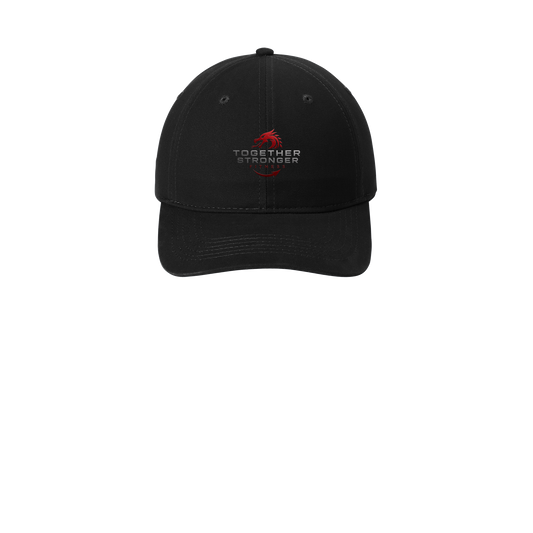 togetherstrongerfitness-low-profile-dad-cap-embroidery-capfront-CP77-black-flat-front