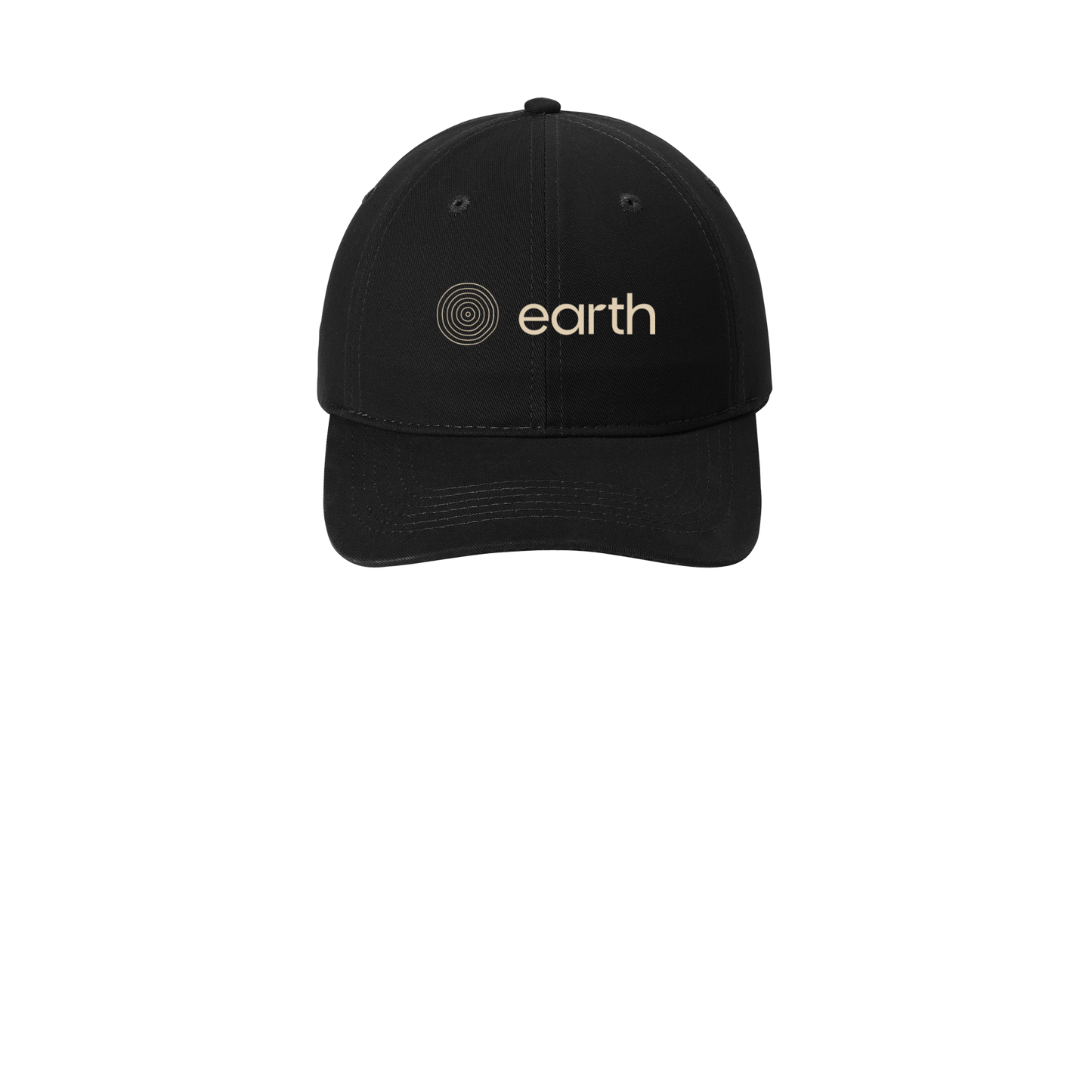 earthfuneral-low-profile-dad-cap-embroidery-capfront-CP77-black-flat-front