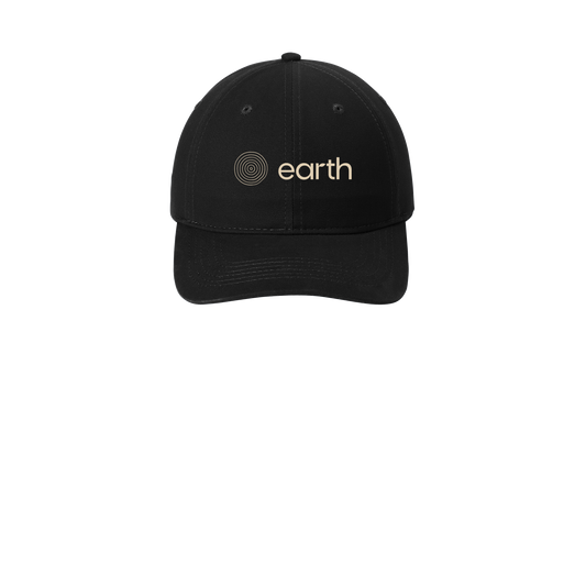 earthfuneral-low-profile-dad-cap-embroidery-capfront-CP77-black-flat-front