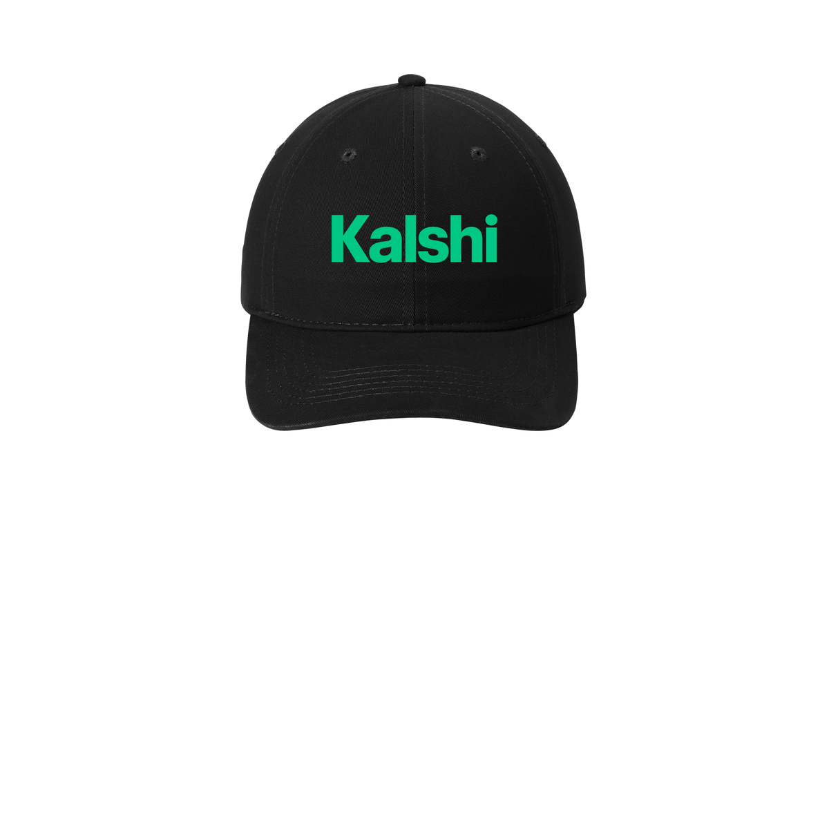 kalshi-low-profile-dad-cap-embroidery-capfront-CP77-black-flat-front