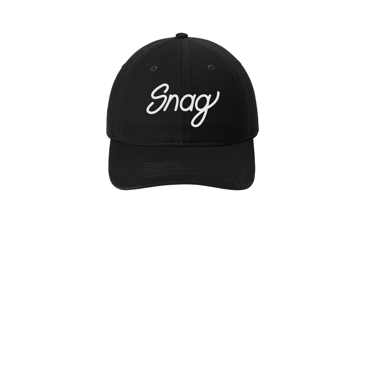 snagdelivery-low-profile-dad-cap-embroidery-capfront-CP77-black-flat-front