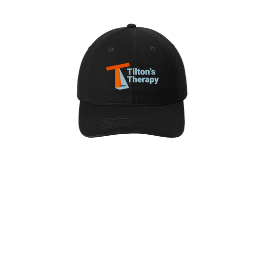 tiltonstherapy-low-profile-dad-cap-embroidery-capfront-CP77-black-flat-front