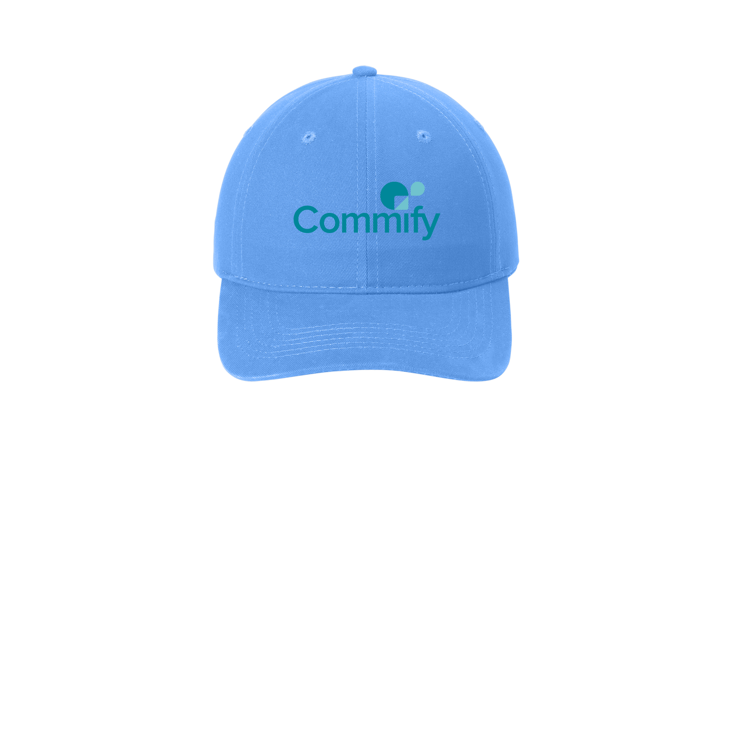 commify-low-profile-dad-cap-embroidery-capfront-CP77-carolinablue-flat-front