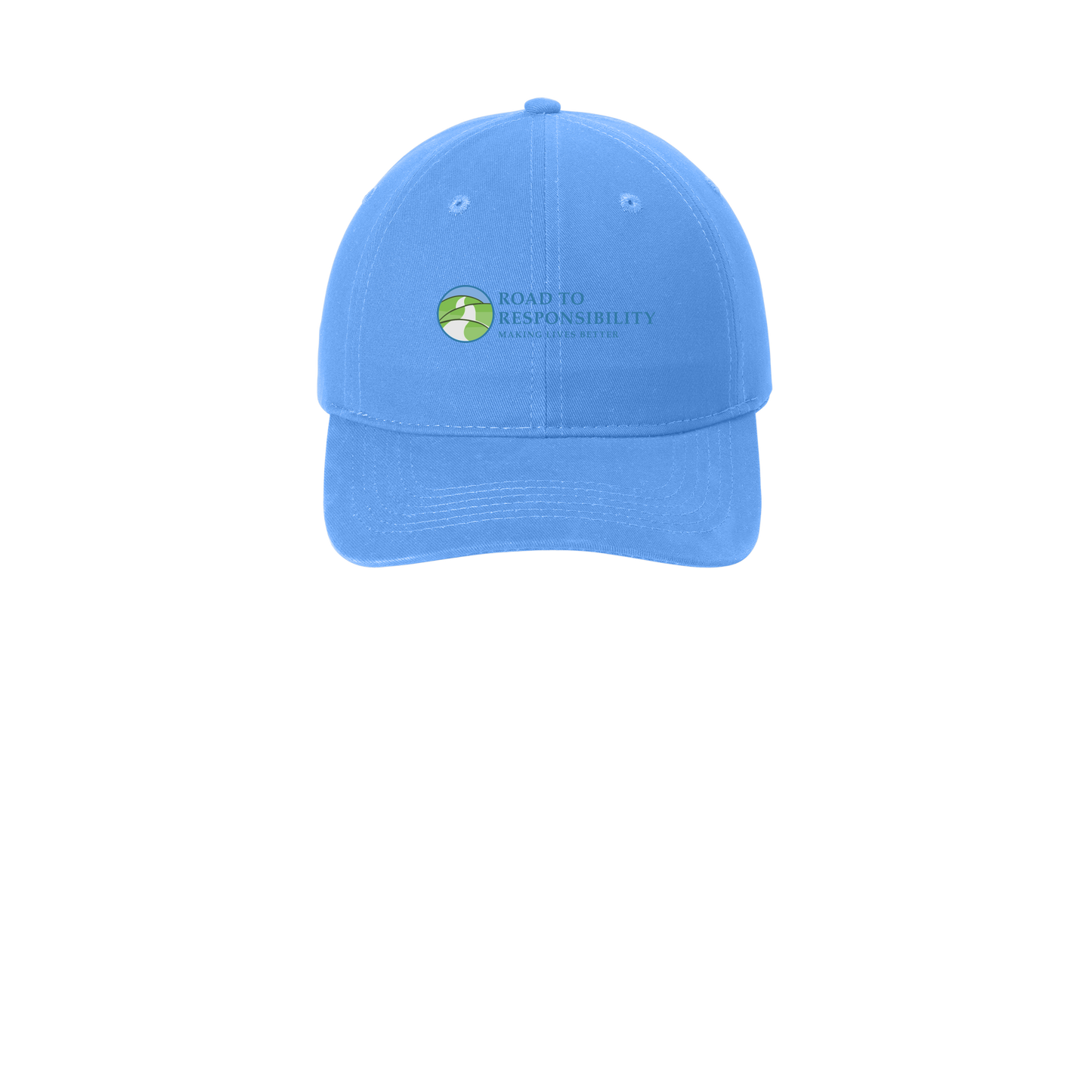 roadtoresponsibility-low-profile-dad-cap-embroidery-capfront-CP77-carolinablue-flat-front