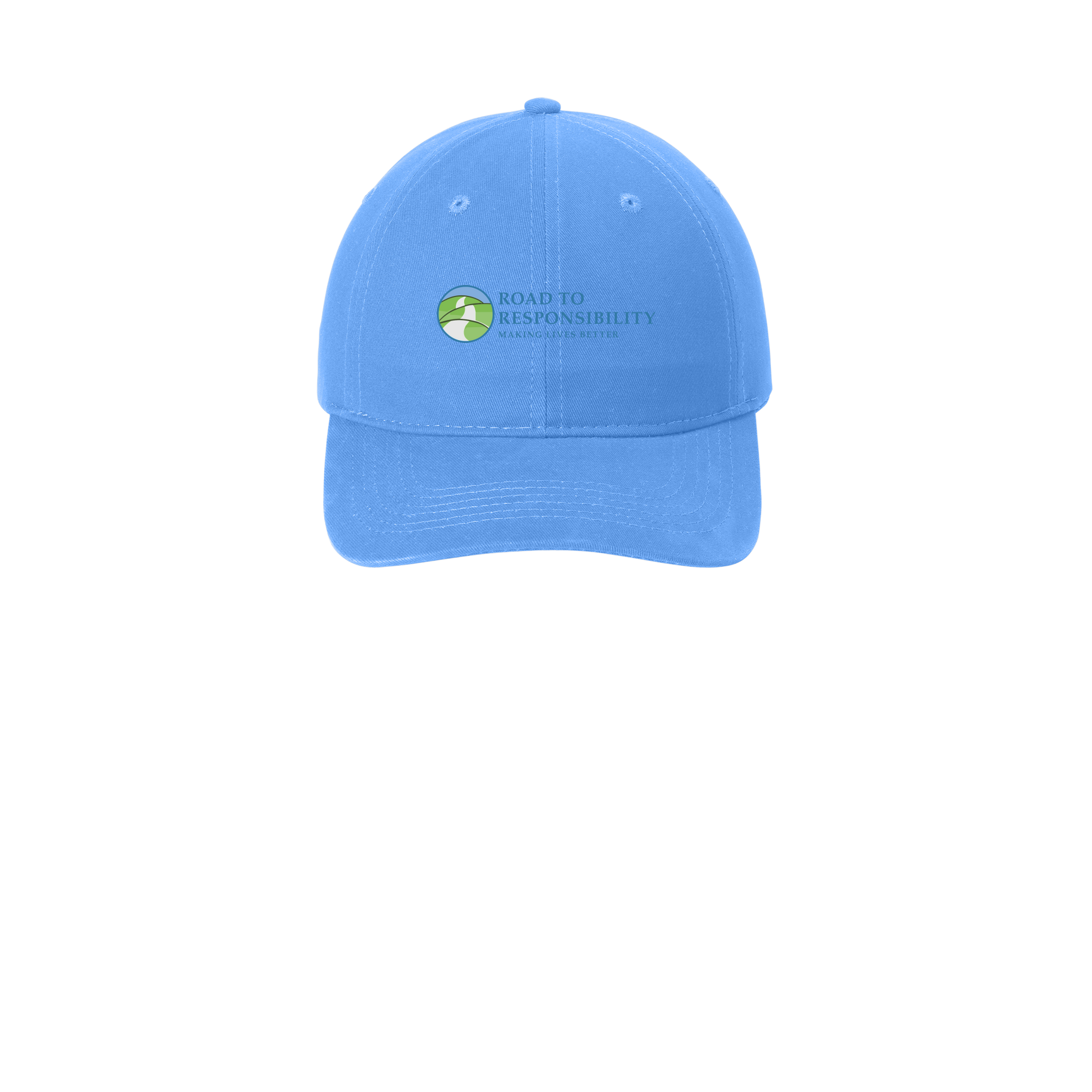 roadtoresponsibility-low-profile-dad-cap-embroidery-capfront-CP77-carolinablue-flat-front