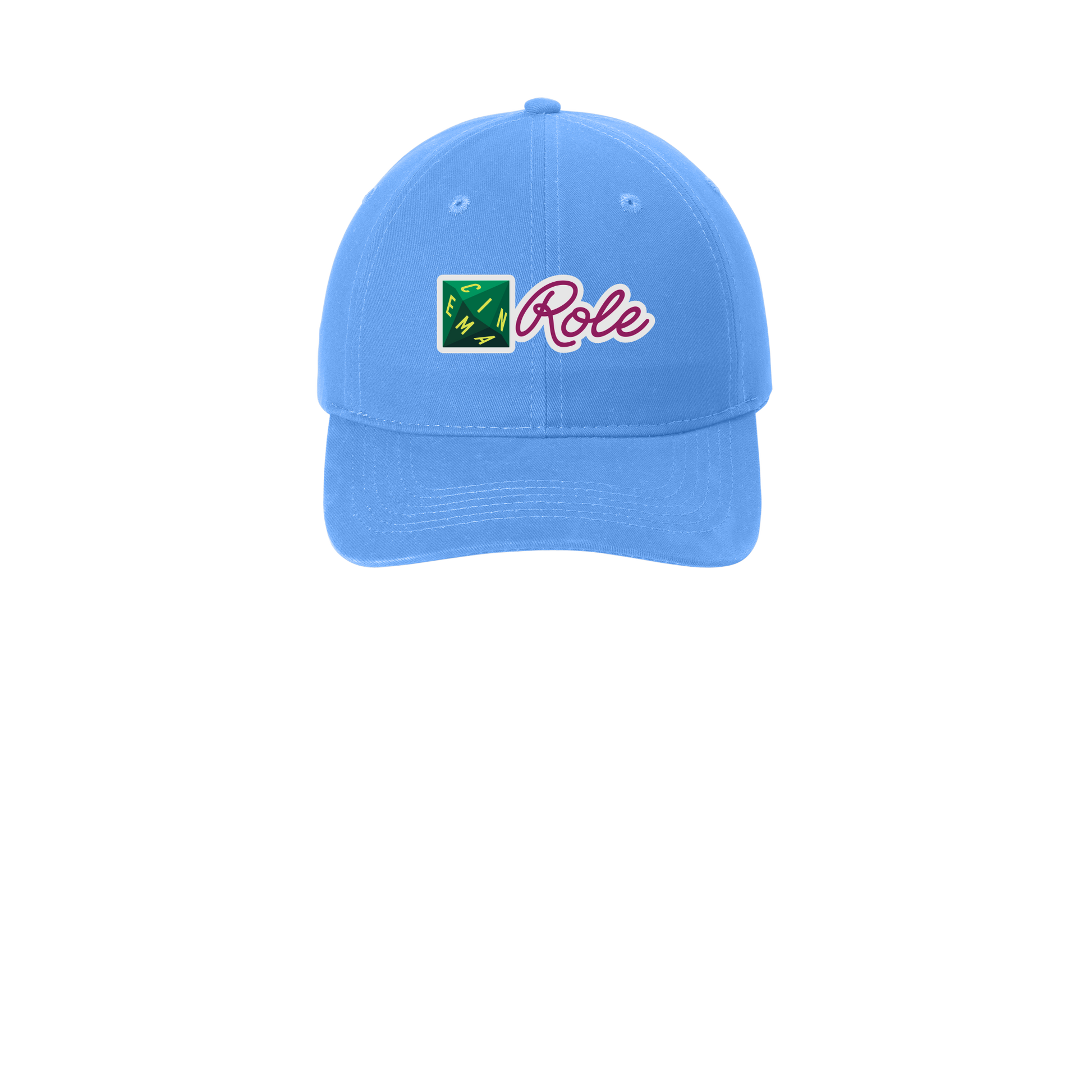 cinemarole-low-profile-dad-cap-embroidery-capfront-CP77-carolinablue-flat-front