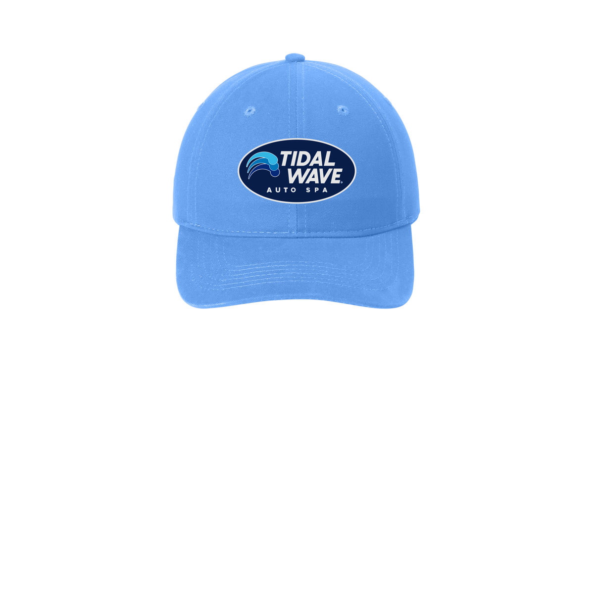 tidalwaveautospa-low-profile-dad-cap-embroidery-capfront-CP77-carolinablue-flat-front