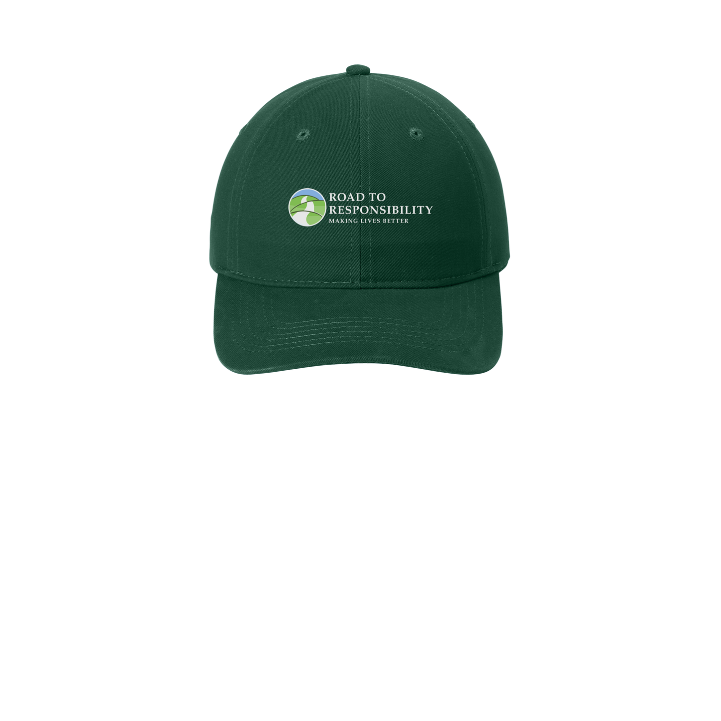 roadtoresponsibility-low-profile-dad-cap-embroidery-capfront-CP77-hunter-flat-front