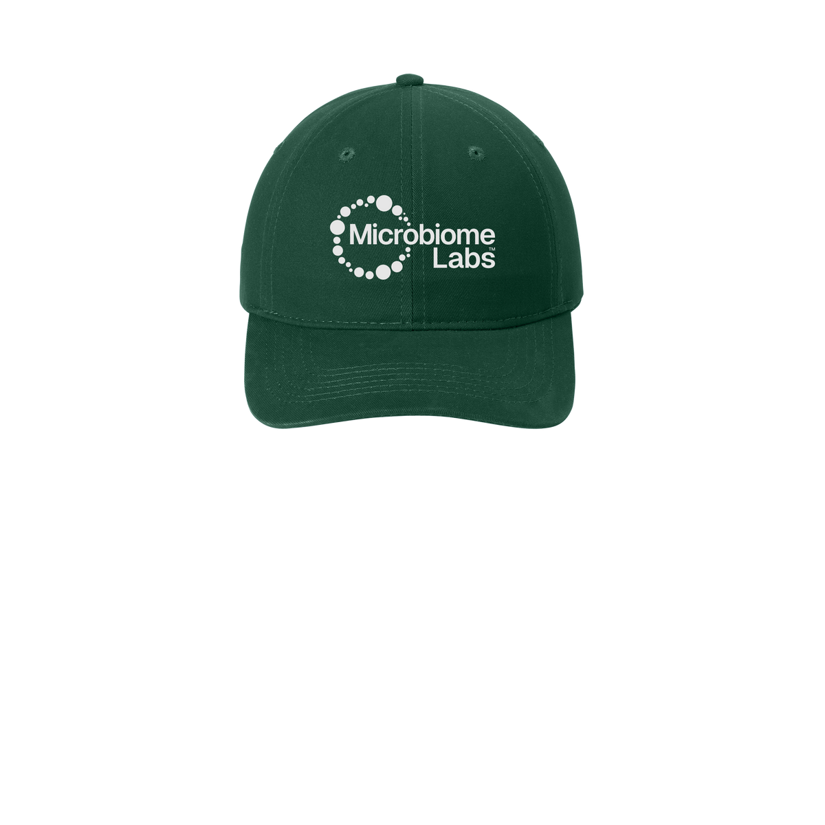 microbiomelabs-low-profile-dad-cap-embroidery-capfront-CP77-hunter-flat-front