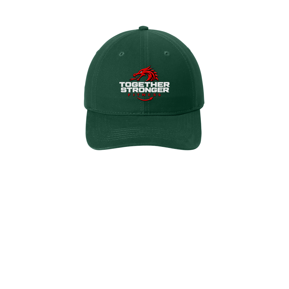 togetherstrongerfitness-low-profile-dad-cap-embroidery-capfront-CP77-hunter-flat-front