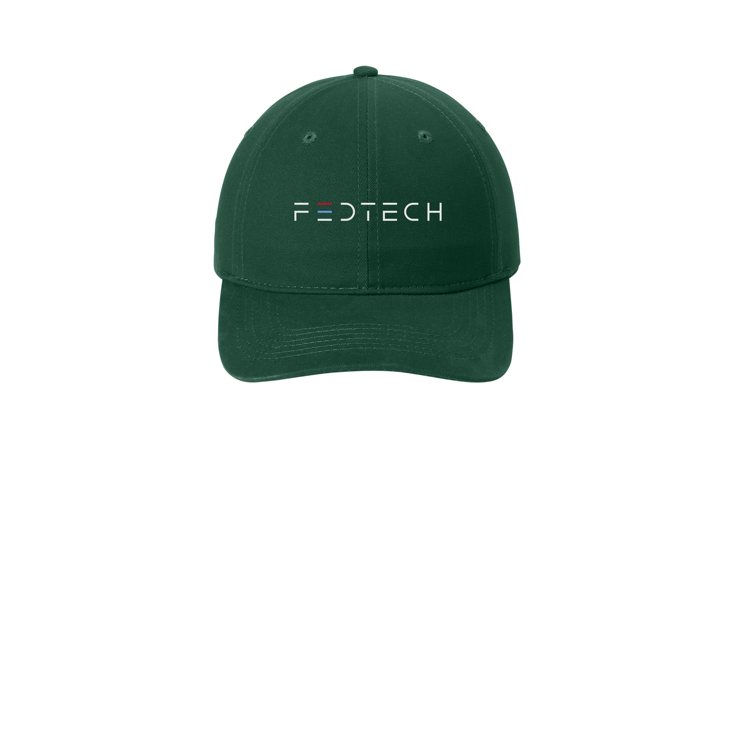 fedtech-low-profile-dad-cap-embroidery-capfront-CP77-hunter-flat-front