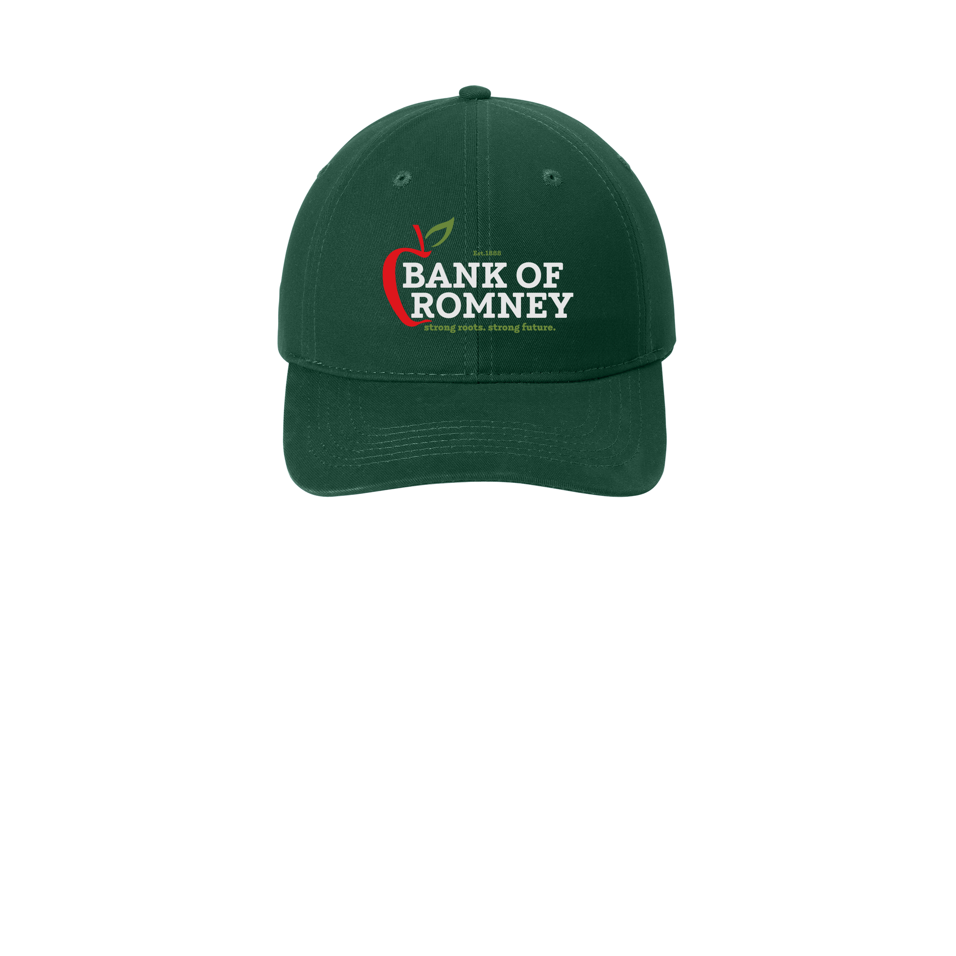bankofromney-low-profile-dad-cap-embroidery-capfront-CP77-hunter-flat-front
