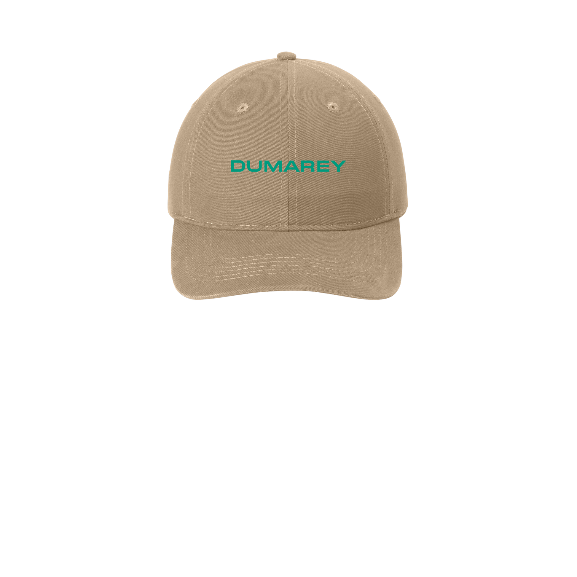 dumarey-low-profile-dad-cap-embroidery-capfront-CP77-khaki-flat-front