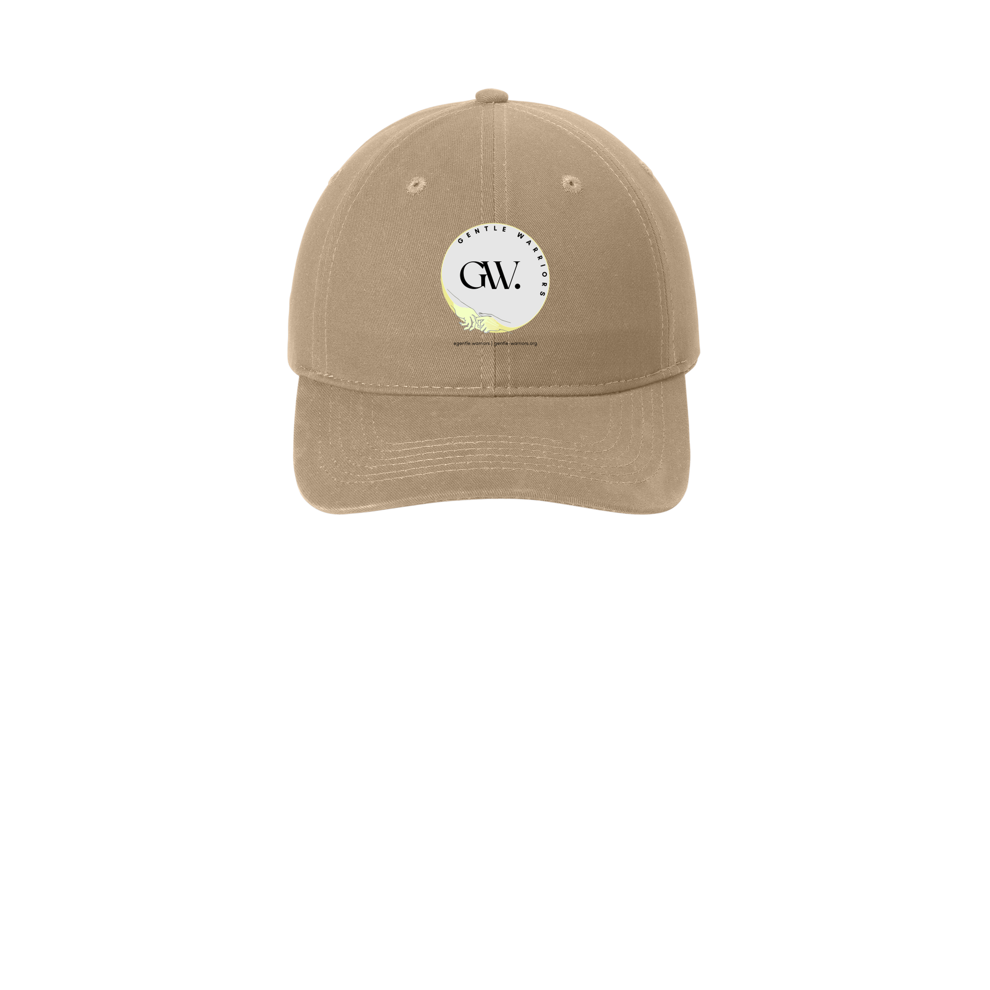 gentle-warriors-low-profile-dad-cap-embroidery-capfront-CP77-khaki-flat-front