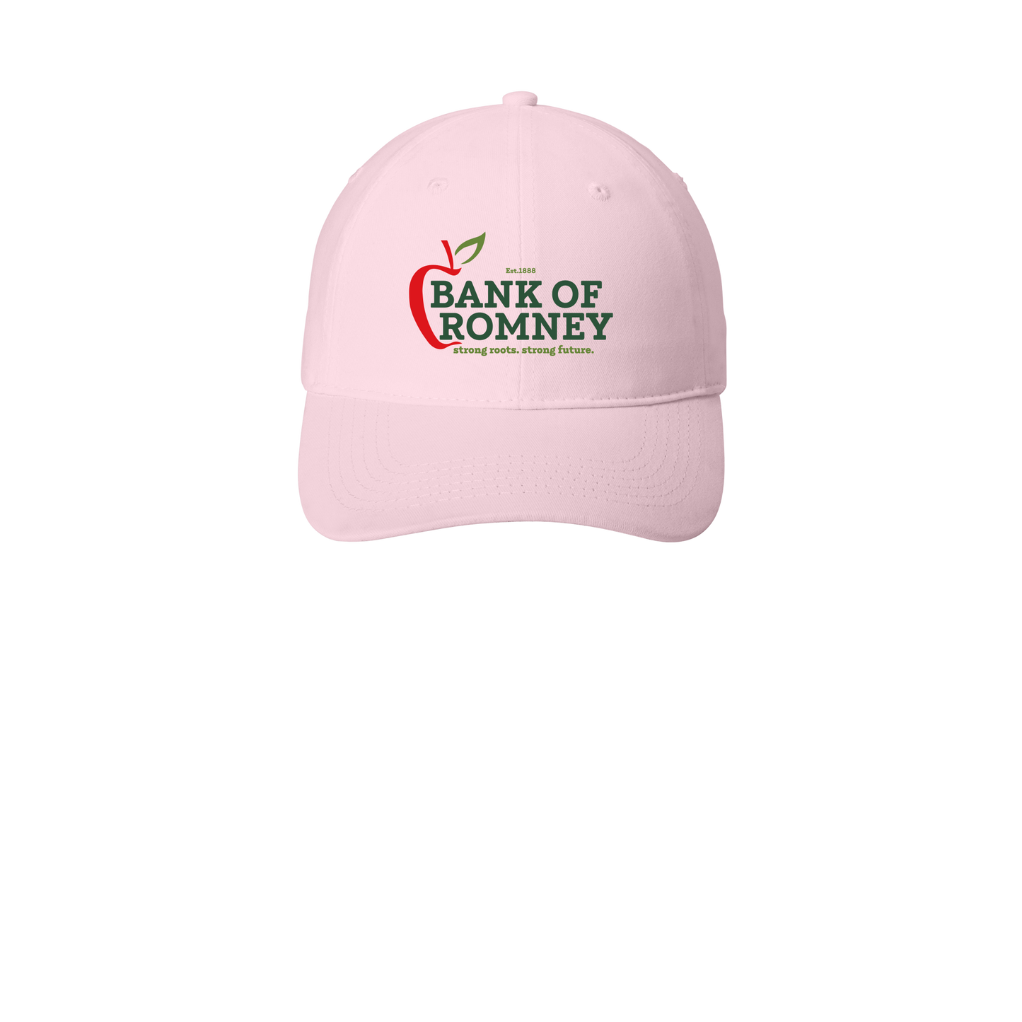 bankofromney-low-profile-dad-cap-embroidery-capfront-CP77-lightpink-flat-front