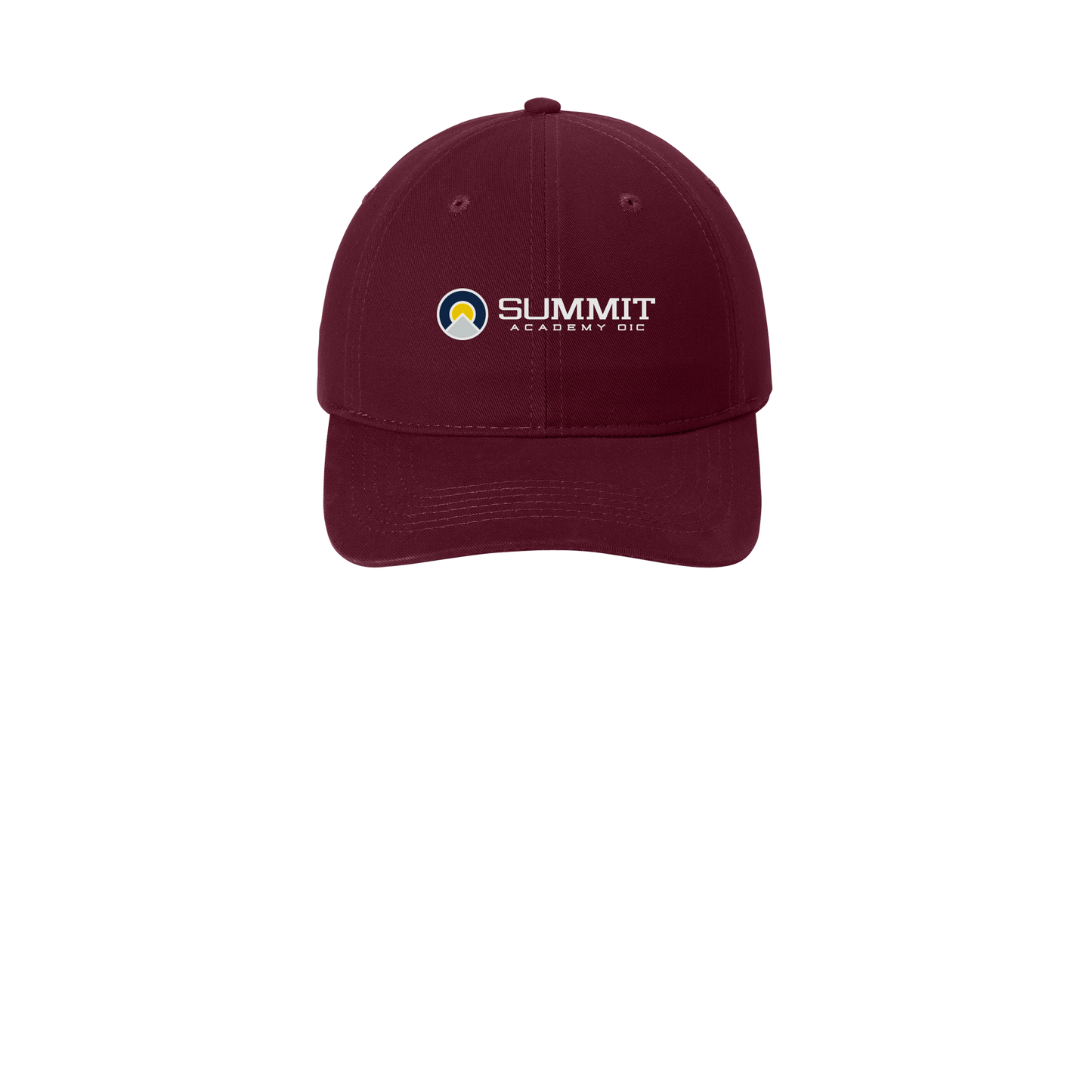 saoic-low-profile-dad-cap-embroidery-capfront-CP77-maroon-flat-front