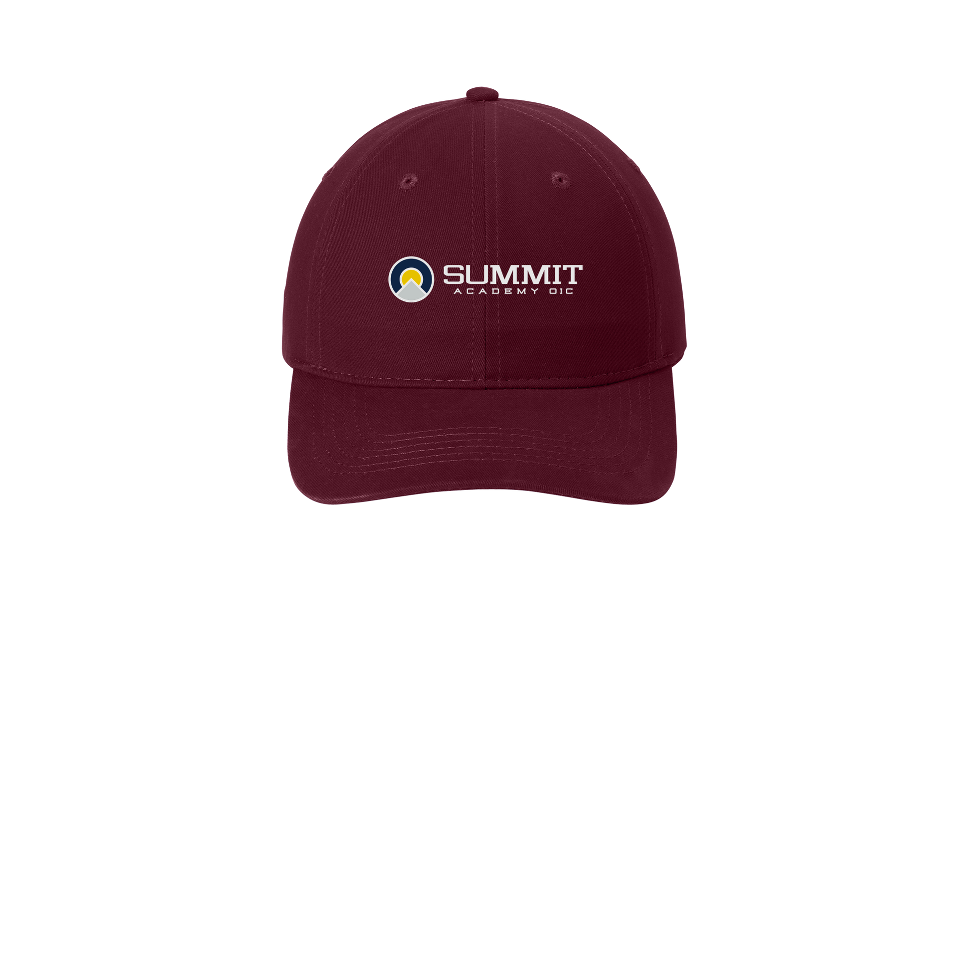 saoic-low-profile-dad-cap-embroidery-capfront-CP77-maroon-flat-front