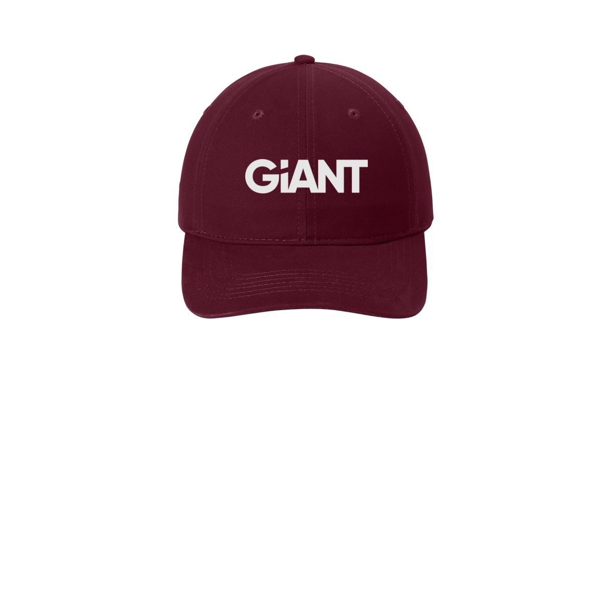 giantworldwide-low-profile-dad-cap-embroidery-capfront-CP77-maroon-flat-front