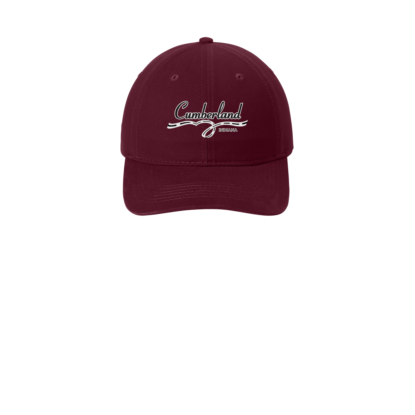 cumberland-low-profile-dad-cap-embroidery-capfront-CP77-maroon-flat-front