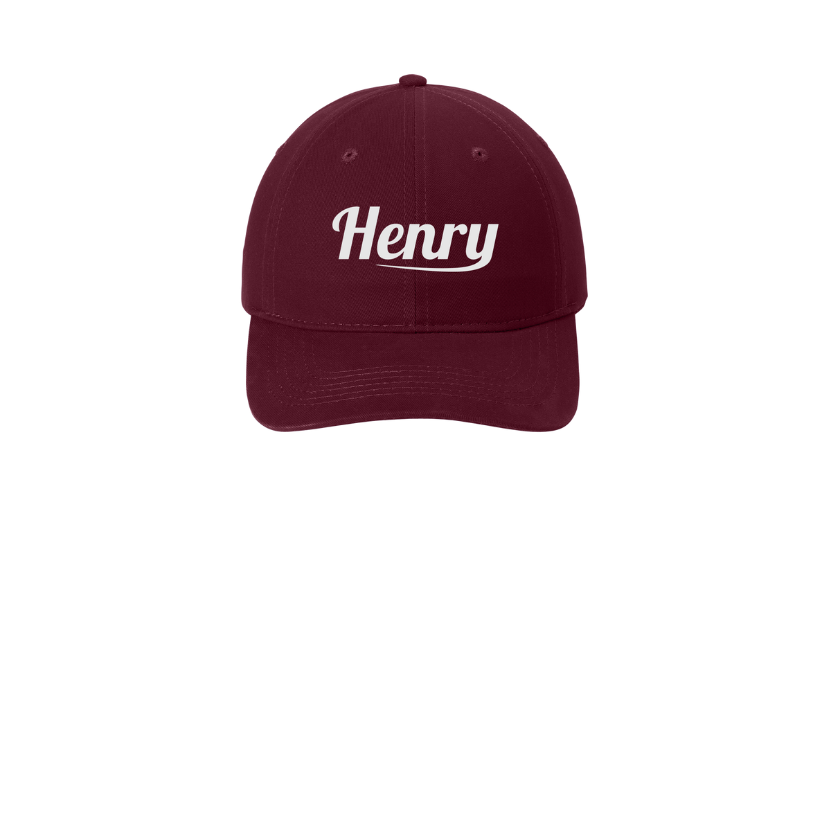 henrymeds-low-profile-dad-cap-embroidery-capfront-CP77-maroon-flat-front