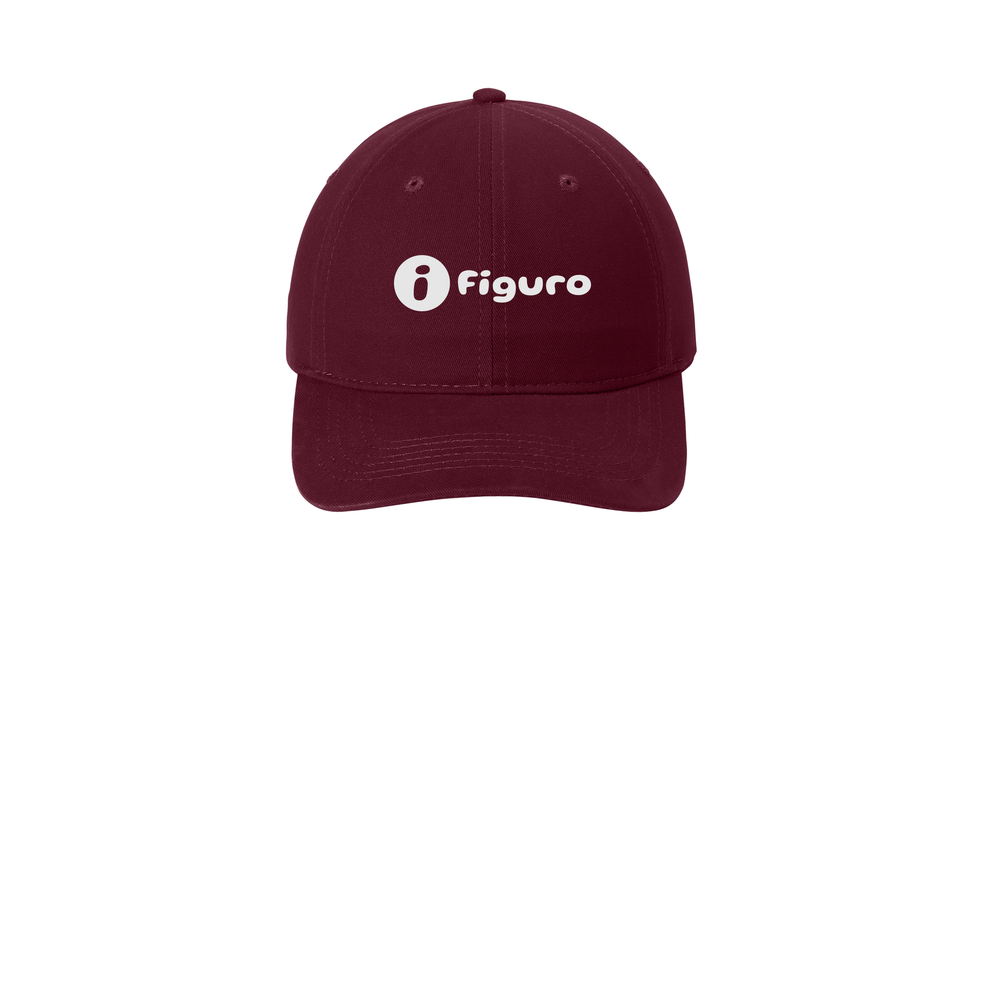 getfiguro-low-profile-dad-cap-embroidery-capfront-CP77-maroon-flat-front