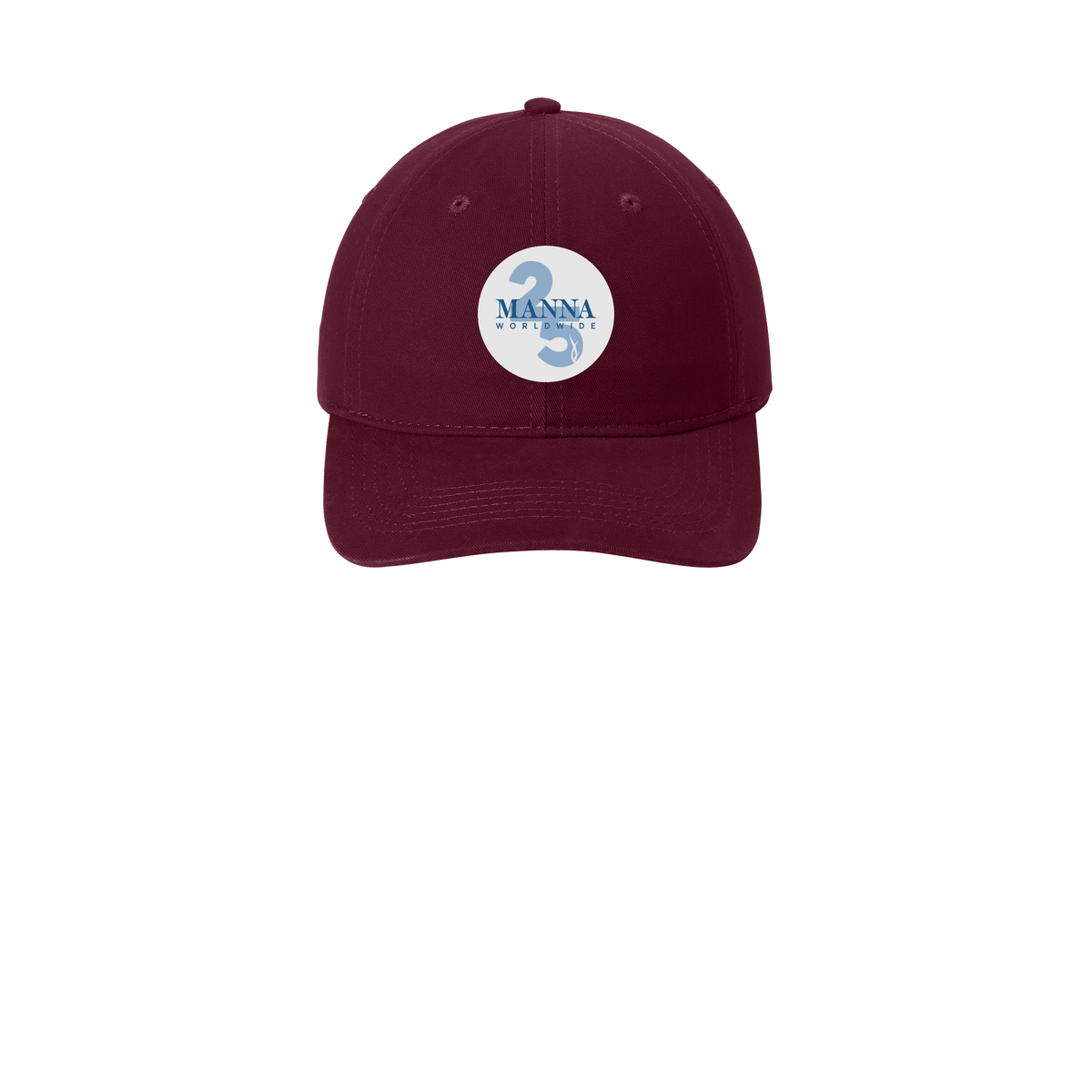 mannaworldwide-low-profile-dad-cap-embroidery-capfront-CP77-maroon-flat-front
