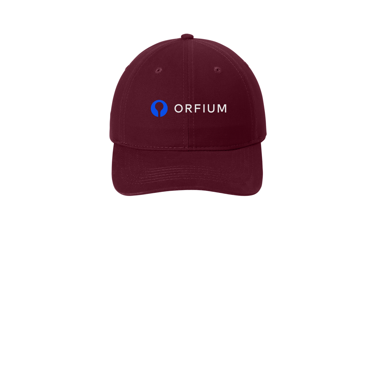 orfium-low-profile-dad-cap-embroidery-capfront-CP77-maroon-flat-front
