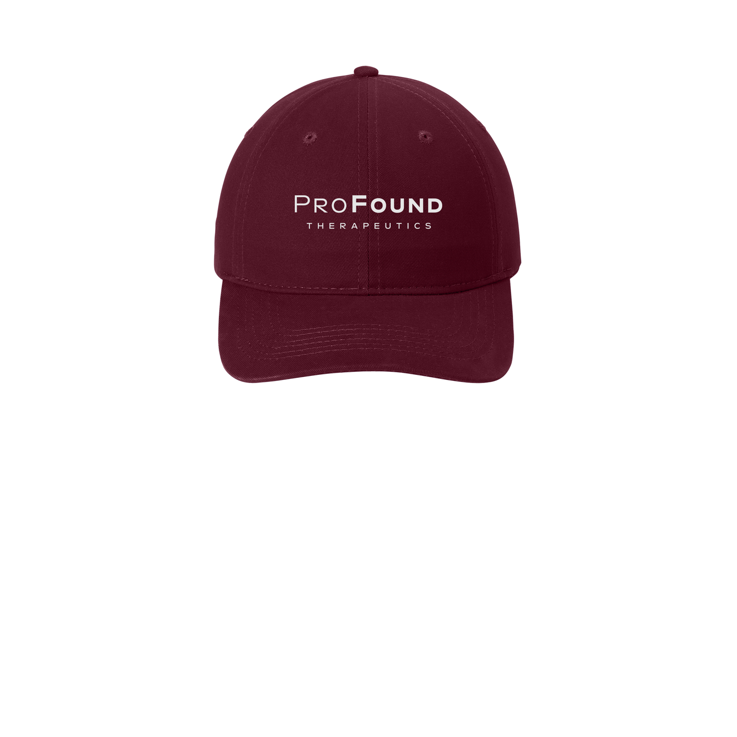 profoundtx-low-profile-dad-cap-embroidery-capfront-CP77-maroon-flat-front
