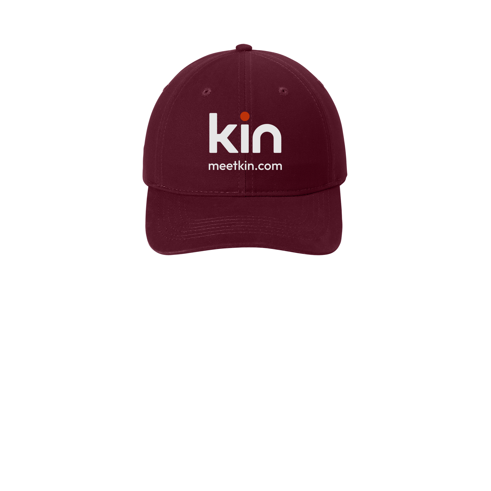kin-low-profile-dad-cap-embroidery-capfront-CP77-maroon-flat-front