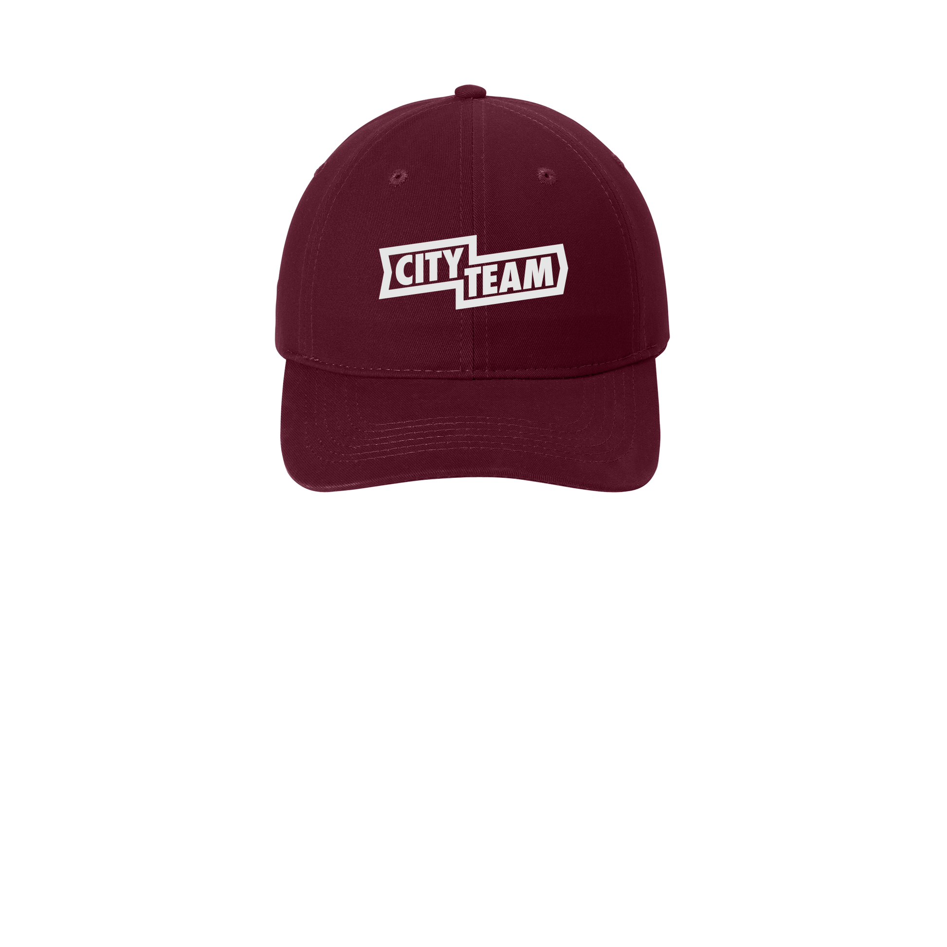 cityteam-low-profile-dad-cap-embroidery-capfront-CP77-maroon-flat-front