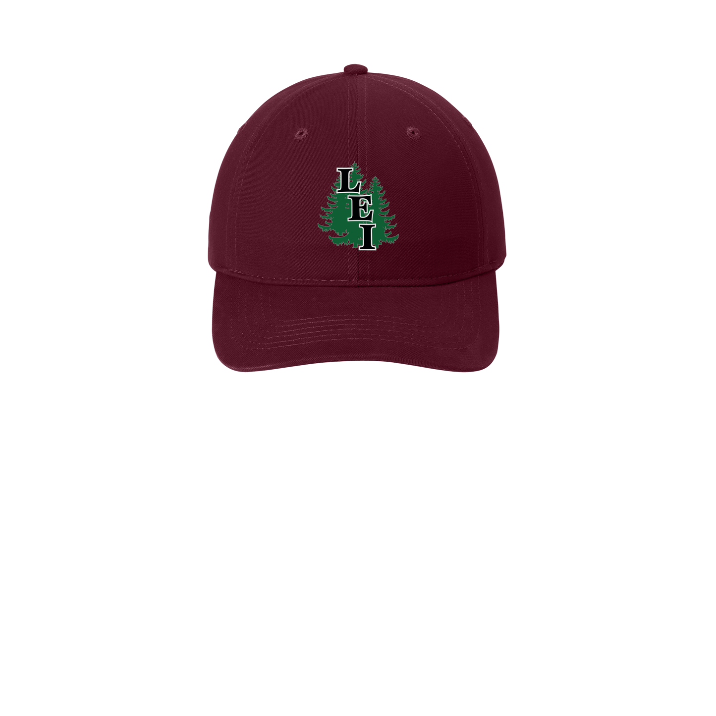 leisite-low-profile-dad-cap-embroidery-capfront-CP77-maroon-flat-front