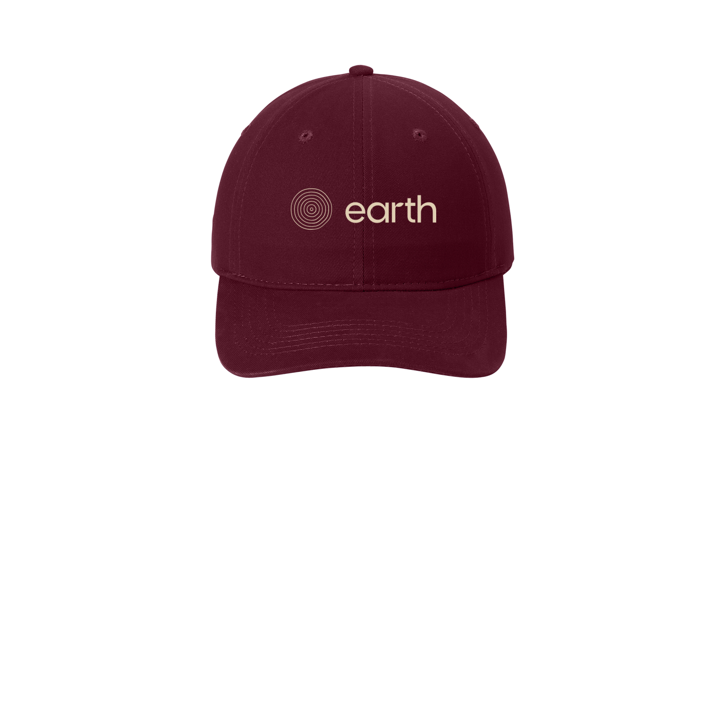 earthfuneral-low-profile-dad-cap-embroidery-capfront-CP77-maroon-flat-front