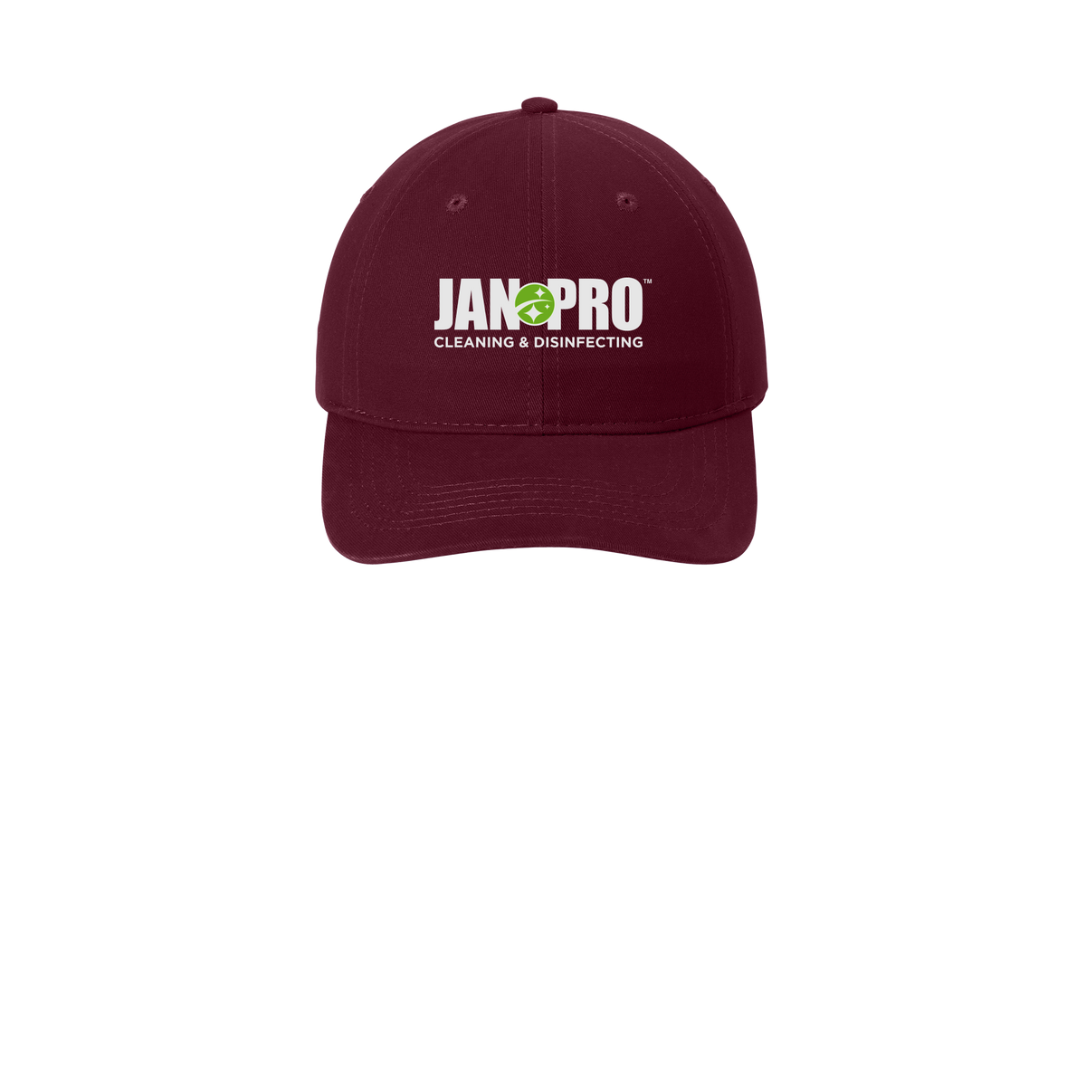 jan-pro-low-profile-dad-cap-embroidery-capfront-CP77-maroon-flat-front