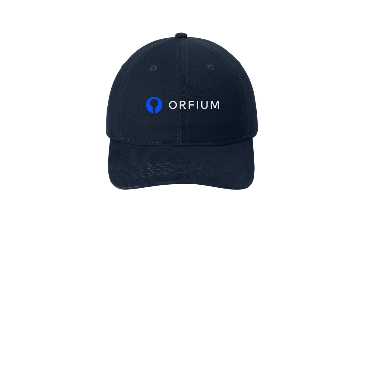 orfium-low-profile-dad-cap-embroidery-capfront-CP77-navy-flat-front