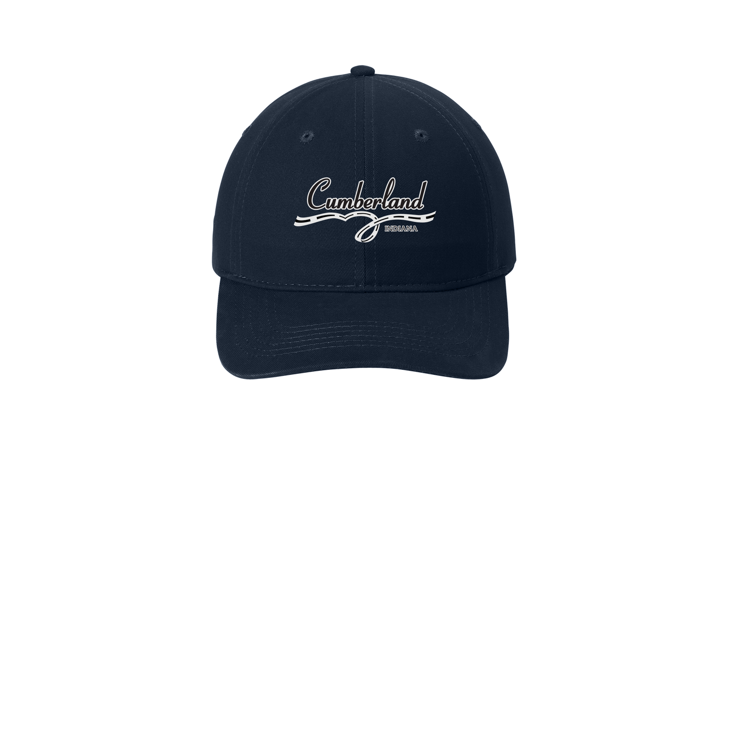 cumberland-low-profile-dad-cap-embroidery-capfront-CP77-navy-flat-front