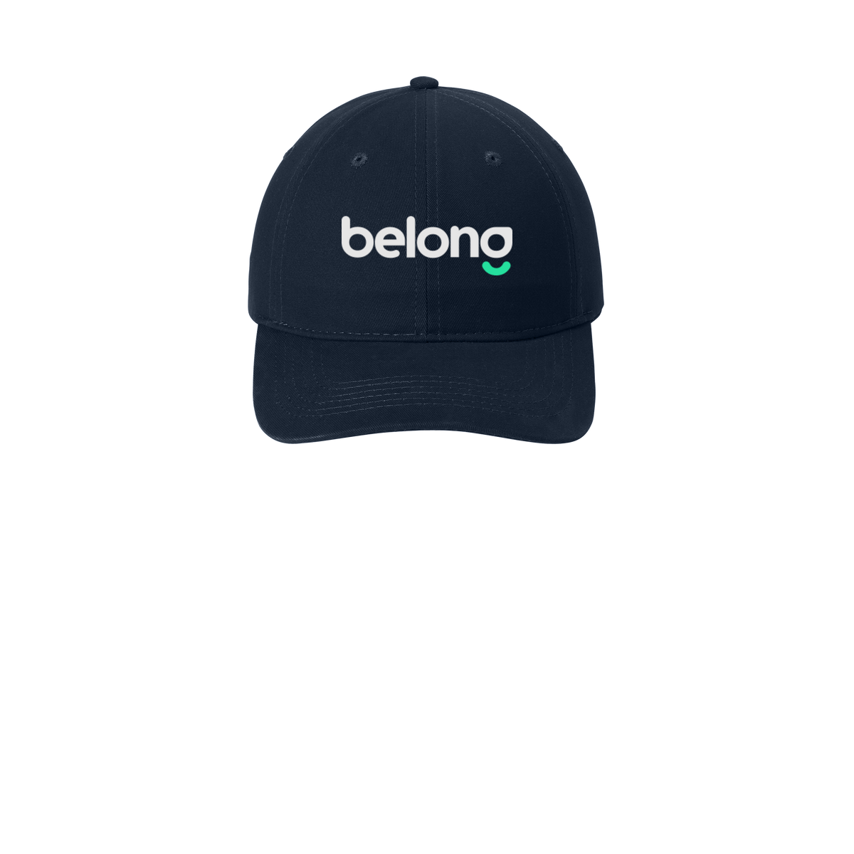 belonghome-low-profile-dad-cap-embroidery-capfront-CP77-navy-flat-front