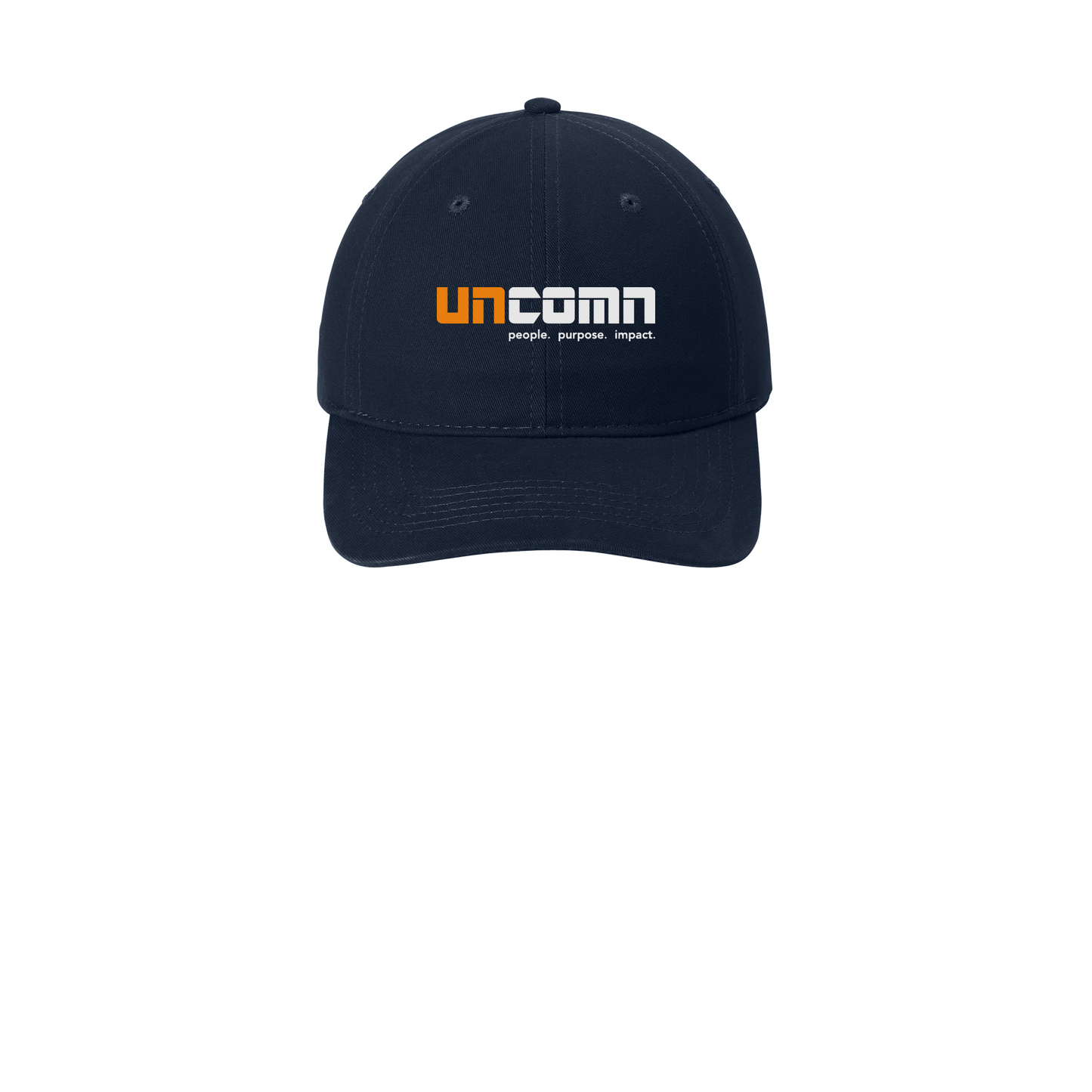 uncomn-low-profile-dad-cap-embroidery-capfront-CP77-navy-flat-front