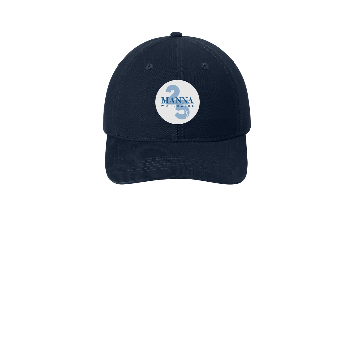 mannaworldwide-low-profile-dad-cap-embroidery-capfront-CP77-navy-flat-front