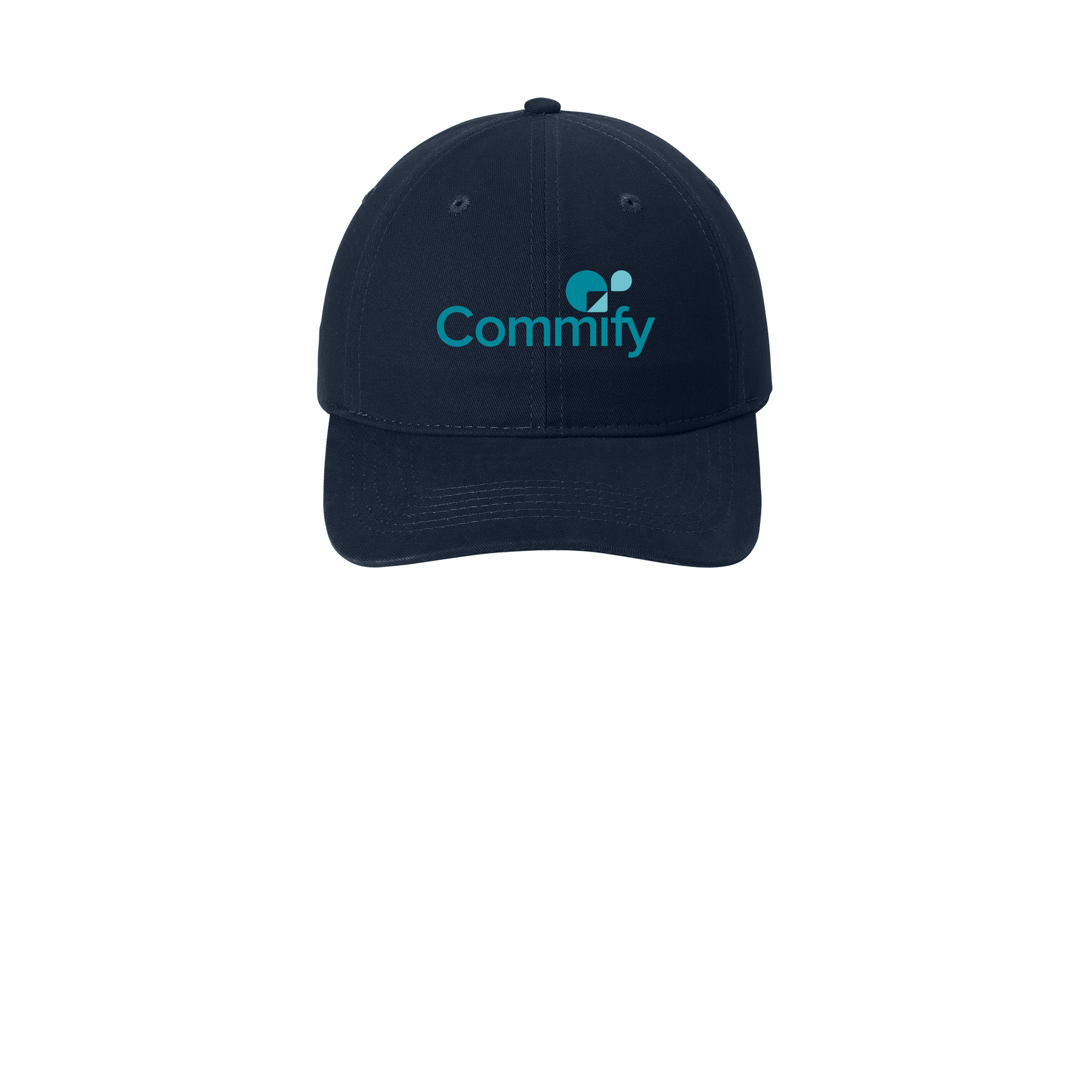 commify-low-profile-dad-cap-embroidery-capfront-CP77-navy-flat-front