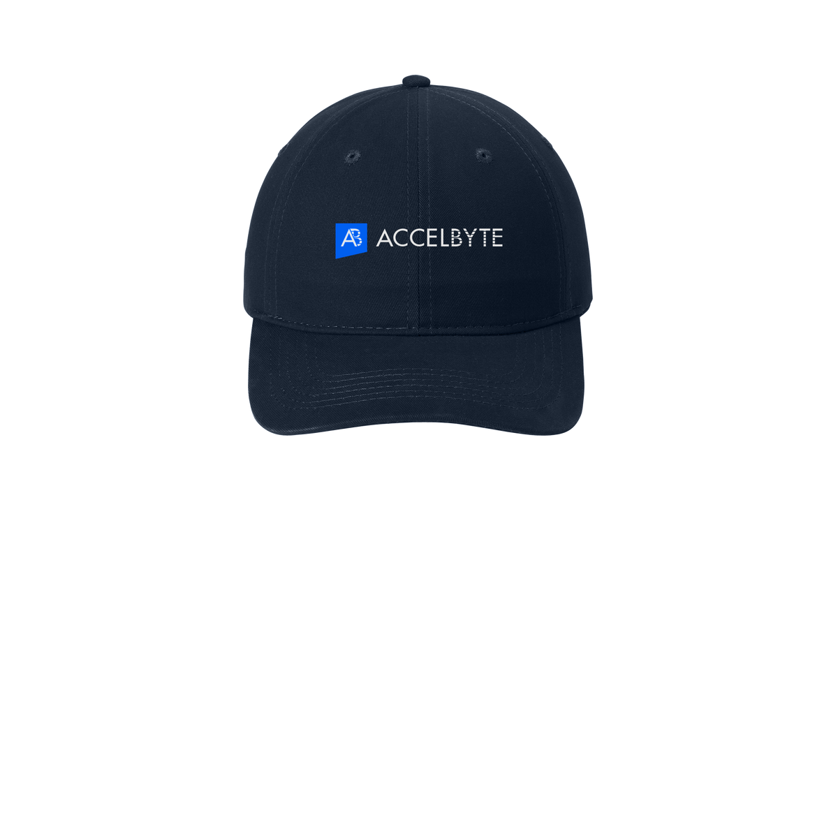 accelbyte-low-profile-dad-cap-embroidery-capfront-CP77-navy-flat-front
