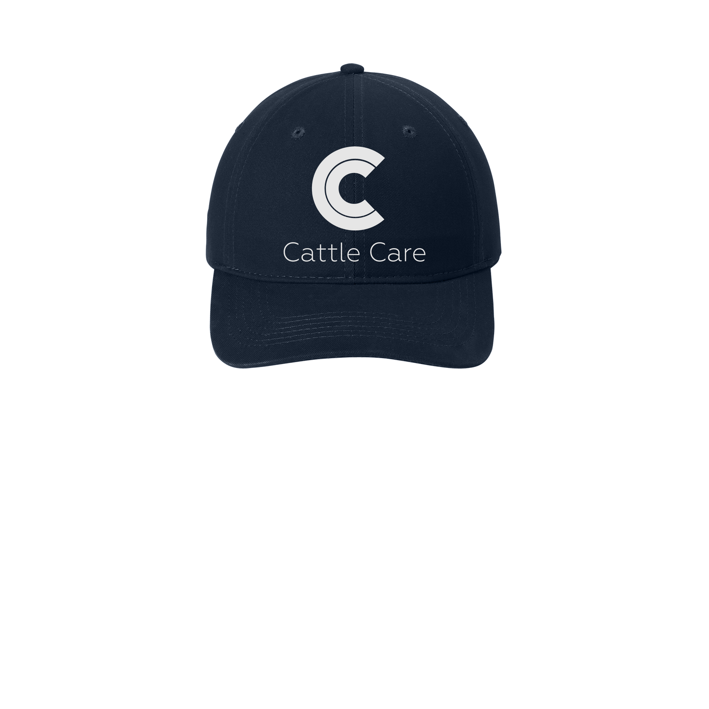 cattle-care-low-profile-dad-cap-embroidery-capfront-CP77-navy-flat-front
