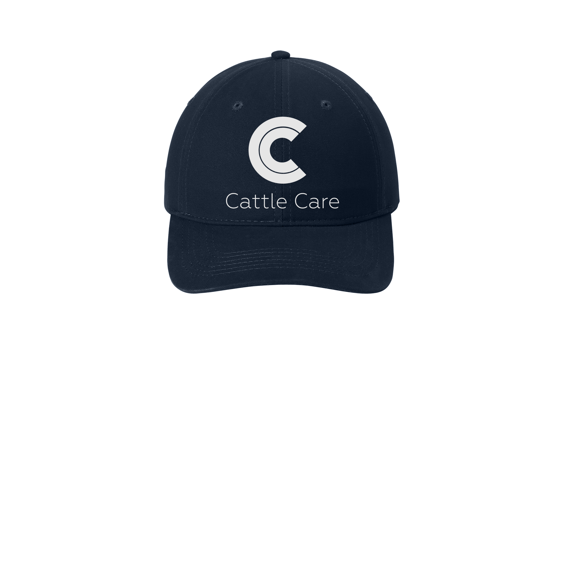 cattle-care-low-profile-dad-cap-embroidery-capfront-CP77-navy-flat-front